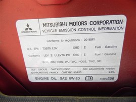 2016 Mitsubishi Lancer ES 2.0L AT 2WD 214004